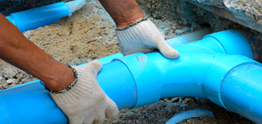 sewer pipes installation